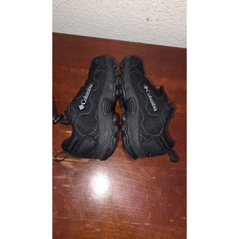 Columbia Kids‎ Black Trail Hiking Shoes Drawstring Closure Size 8